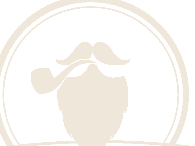 Snuffy Jack: a bearded, moustached man with a pipe, in a roundel